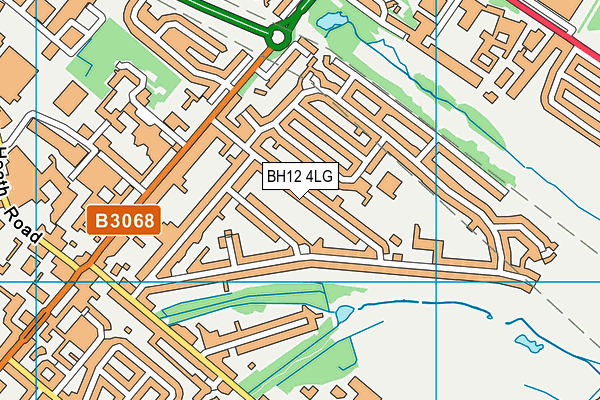 BH12 4LG map - OS VectorMap District (Ordnance Survey)