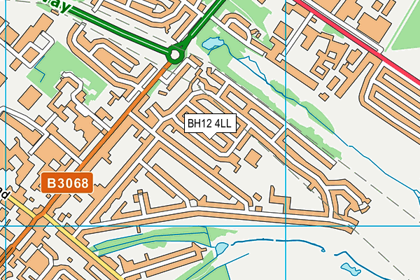 Winchelsea School map (BH12 4LL) - OS VectorMap District (Ordnance Survey)