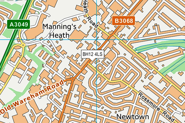BH12 4LS map - OS VectorMap District (Ordnance Survey)