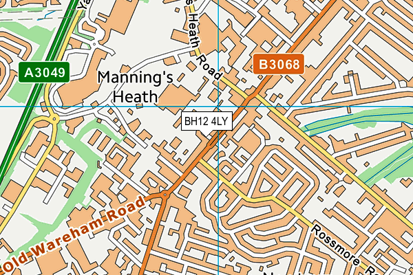 BH12 4LY map - OS VectorMap District (Ordnance Survey)