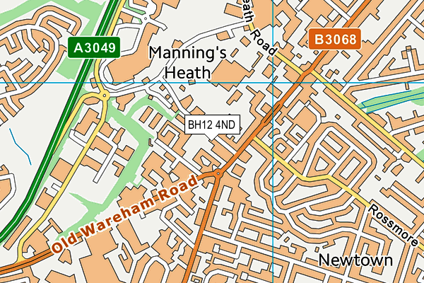 BH12 4ND map - OS VectorMap District (Ordnance Survey)