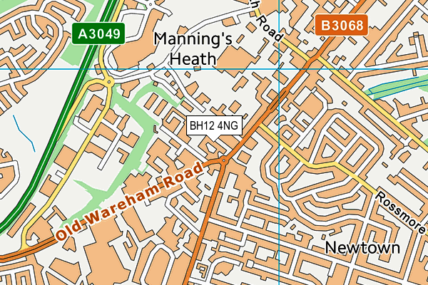 BH12 4NG map - OS VectorMap District (Ordnance Survey)
