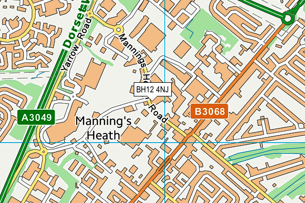 BH12 4NJ map - OS VectorMap District (Ordnance Survey)