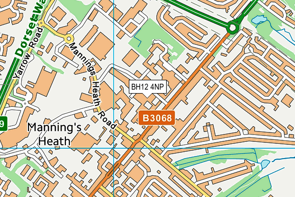 BH12 4NP map - OS VectorMap District (Ordnance Survey)