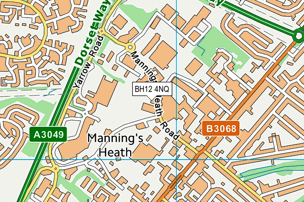 BH12 4NQ map - OS VectorMap District (Ordnance Survey)