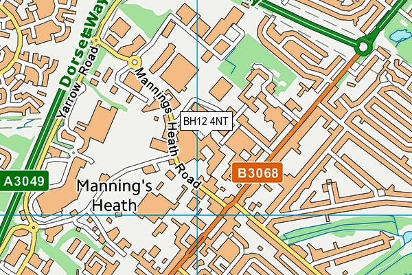 BH12 4NT map - OS VectorMap District (Ordnance Survey)