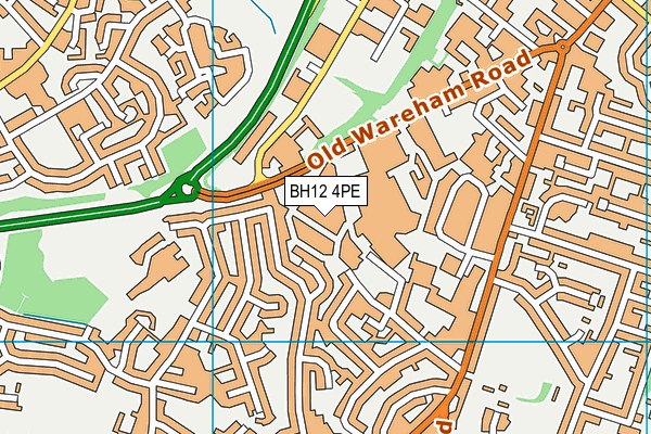 BH12 4PE map - OS VectorMap District (Ordnance Survey)