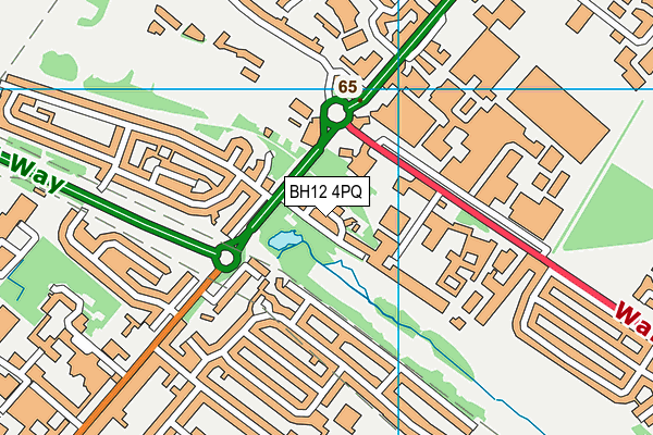 BH12 4PQ map - OS VectorMap District (Ordnance Survey)