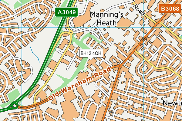 BH12 4QH map - OS VectorMap District (Ordnance Survey)