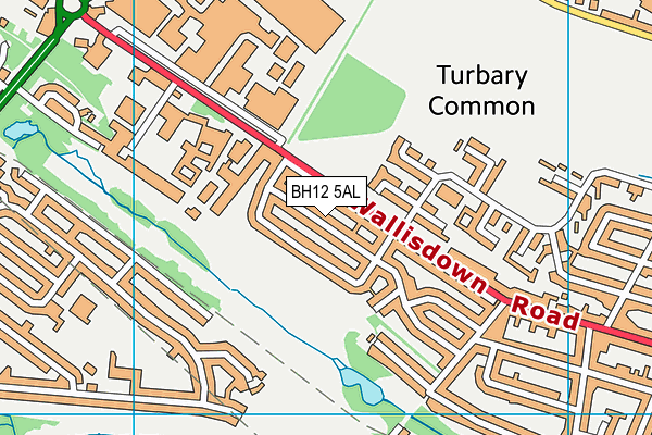 BH12 5AL map - OS VectorMap District (Ordnance Survey)