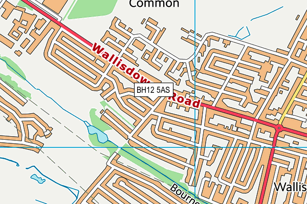 BH12 5AS map - OS VectorMap District (Ordnance Survey)