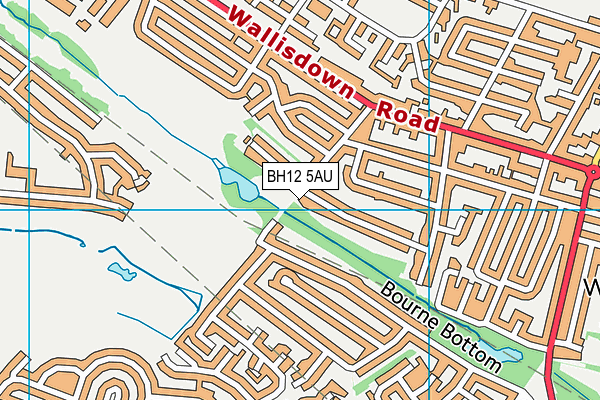 BH12 5AU map - OS VectorMap District (Ordnance Survey)
