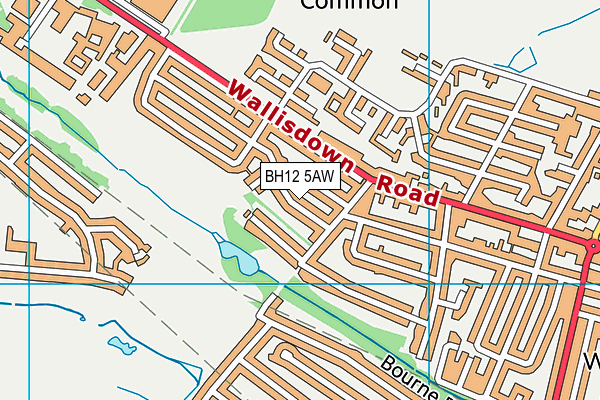BH12 5AW map - OS VectorMap District (Ordnance Survey)