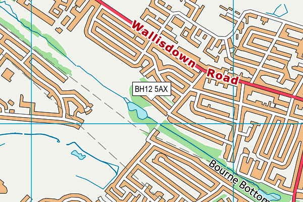 BH12 5AX map - OS VectorMap District (Ordnance Survey)