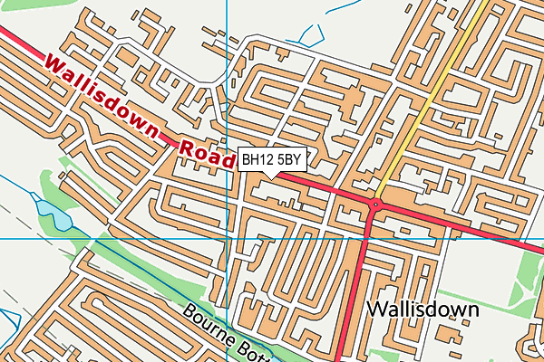 BH12 5BY map - OS VectorMap District (Ordnance Survey)