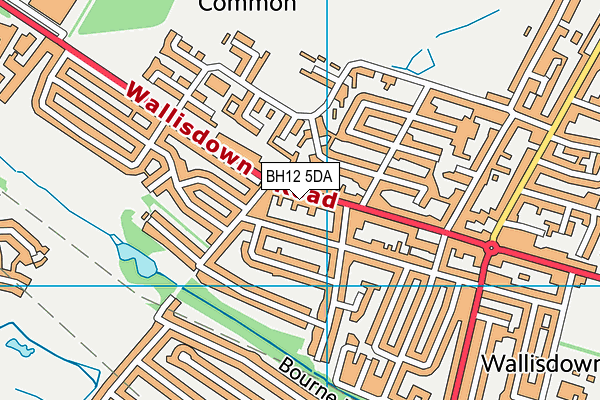 BH12 5DA map - OS VectorMap District (Ordnance Survey)