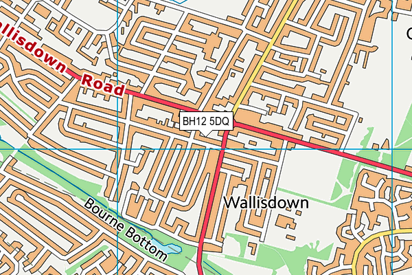 BH12 5DQ map - OS VectorMap District (Ordnance Survey)