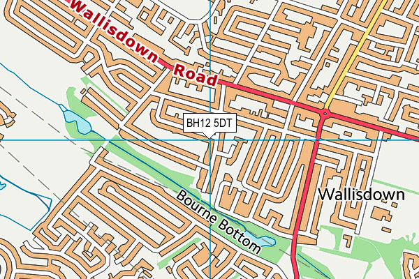 BH12 5DT map - OS VectorMap District (Ordnance Survey)