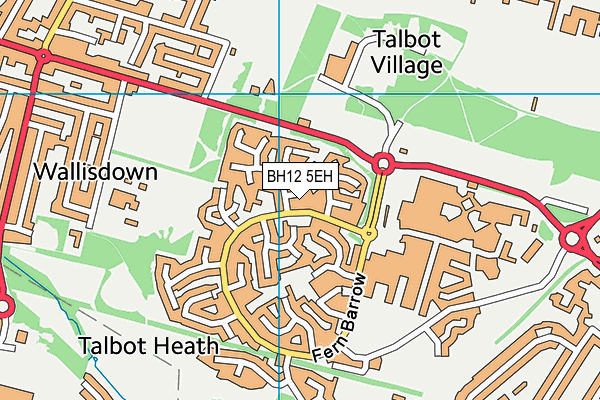 BH12 5EH map - OS VectorMap District (Ordnance Survey)