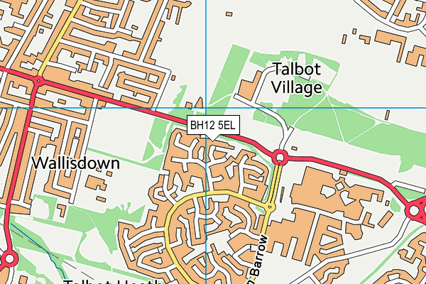 BH12 5EL map - OS VectorMap District (Ordnance Survey)