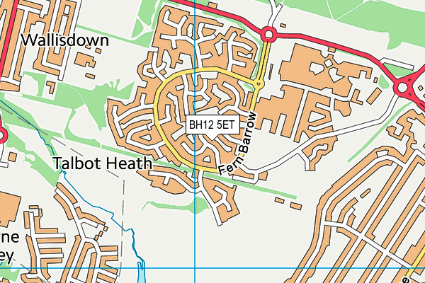 BH12 5ET map - OS VectorMap District (Ordnance Survey)