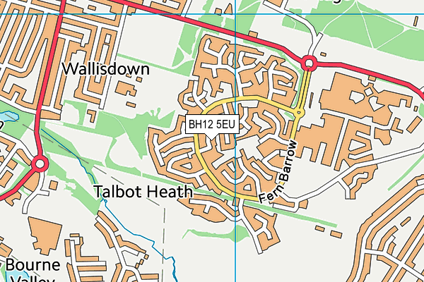 BH12 5EU map - OS VectorMap District (Ordnance Survey)
