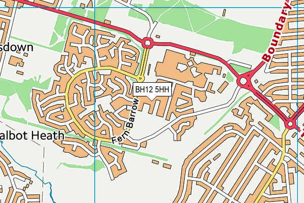BH12 5HH map - OS VectorMap District (Ordnance Survey)