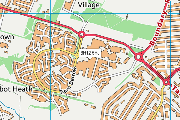 BH12 5HJ map - OS VectorMap District (Ordnance Survey)