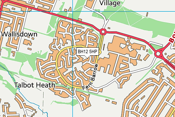 BH12 5HP map - OS VectorMap District (Ordnance Survey)