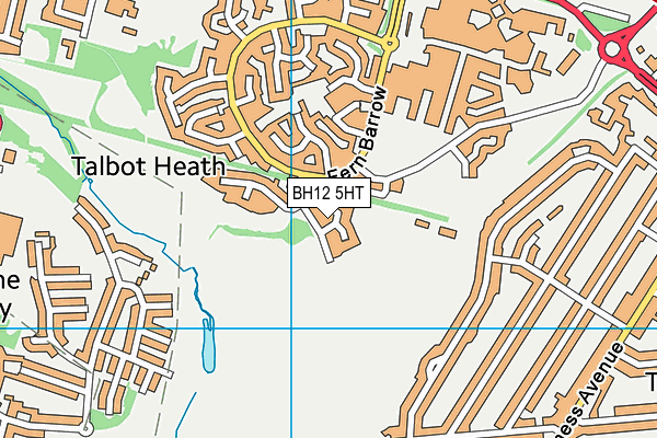 BH12 5HT map - OS VectorMap District (Ordnance Survey)