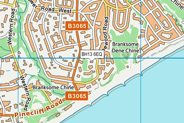 BH13 6EQ map - OS VectorMap District (Ordnance Survey)