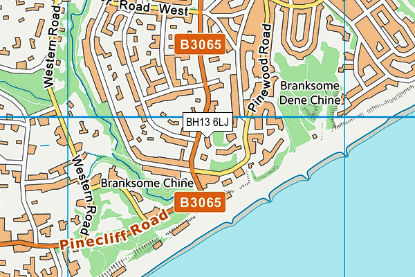 BH13 6LJ map - OS VectorMap District (Ordnance Survey)