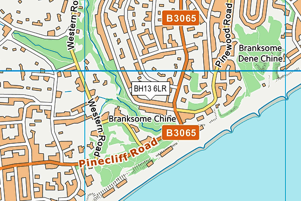 BH13 6LR map - OS VectorMap District (Ordnance Survey)