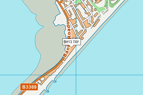 BH13 7AY map - OS VectorMap District (Ordnance Survey)
