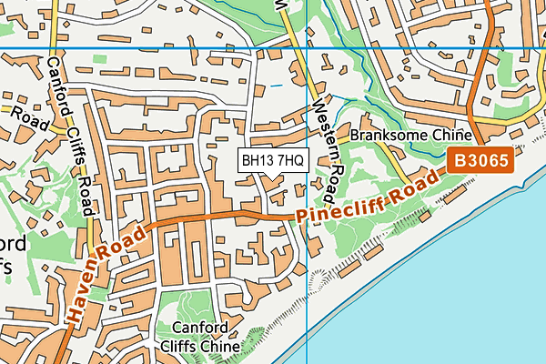 BH13 7HQ map - OS VectorMap District (Ordnance Survey)