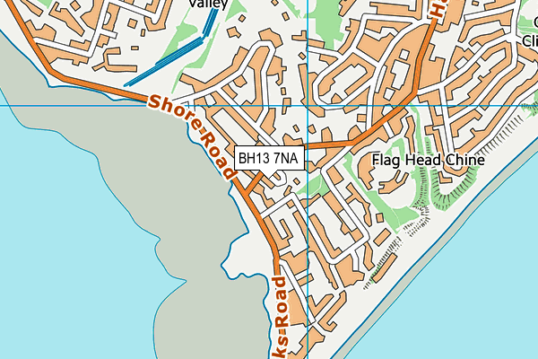 BH13 7NA map - OS VectorMap District (Ordnance Survey)