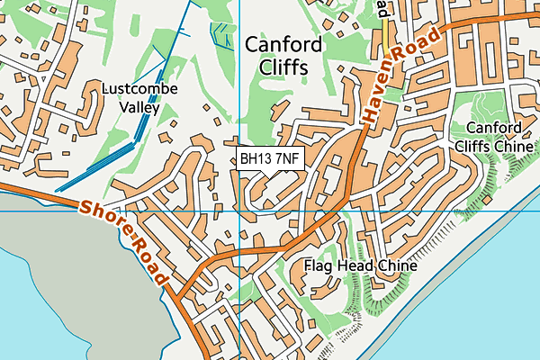 BH13 7NF map - OS VectorMap District (Ordnance Survey)