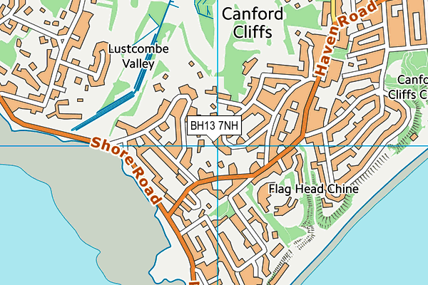 BH13 7NH map - OS VectorMap District (Ordnance Survey)