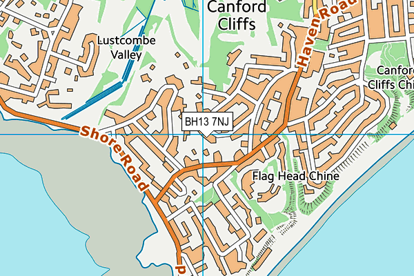BH13 7NJ map - OS VectorMap District (Ordnance Survey)