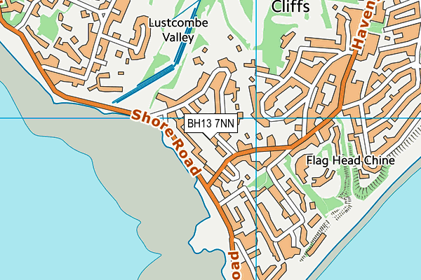 BH13 7NN map - OS VectorMap District (Ordnance Survey)