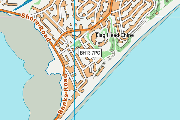 BH13 7PG map - OS VectorMap District (Ordnance Survey)