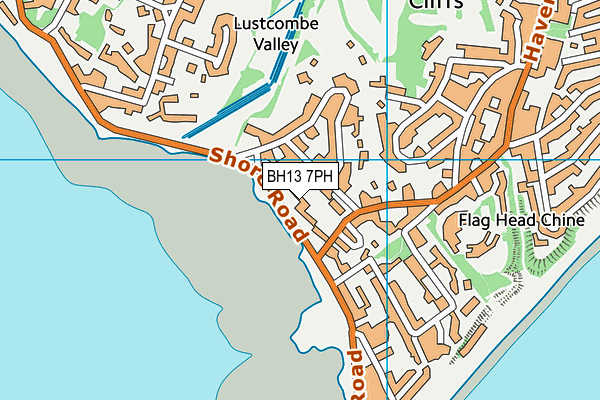 BH13 7PH map - OS VectorMap District (Ordnance Survey)