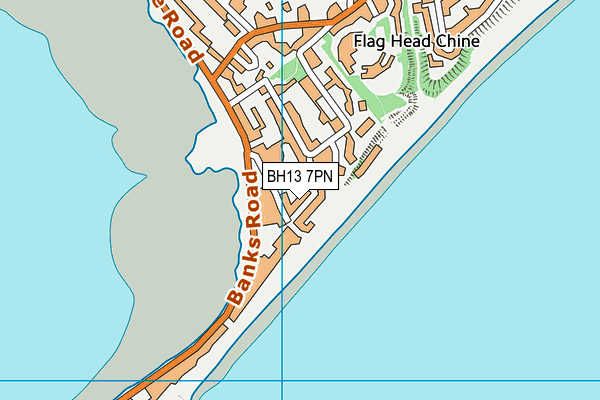 BH13 7PN map - OS VectorMap District (Ordnance Survey)