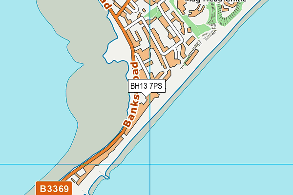 BH13 7PS map - OS VectorMap District (Ordnance Survey)