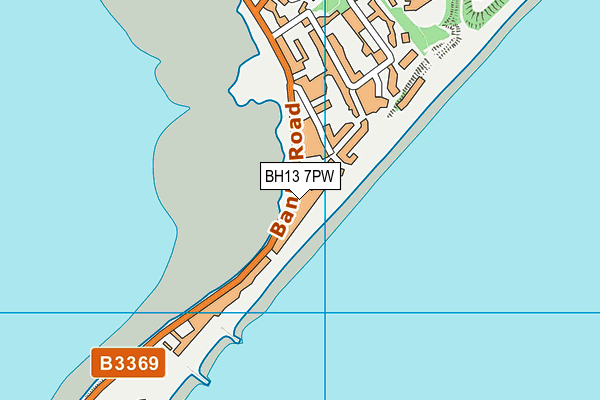 BH13 7PW map - OS VectorMap District (Ordnance Survey)