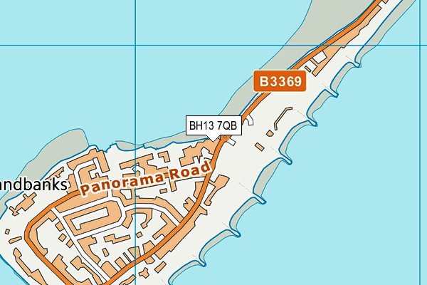 BH13 7QB map - OS VectorMap District (Ordnance Survey)