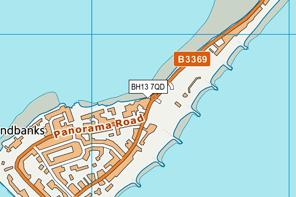 BH13 7QD map - OS VectorMap District (Ordnance Survey)