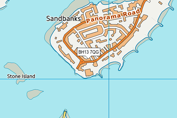 BH13 7QG map - OS VectorMap District (Ordnance Survey)