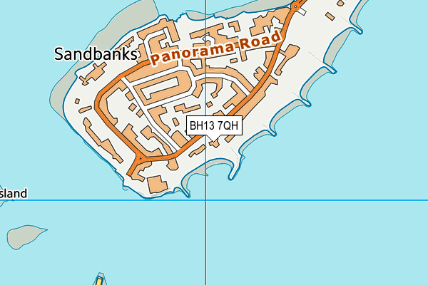 BH13 7QH map - OS VectorMap District (Ordnance Survey)