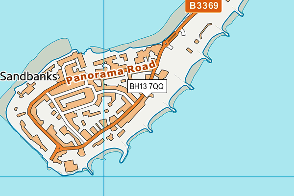 BH13 7QQ map - OS VectorMap District (Ordnance Survey)